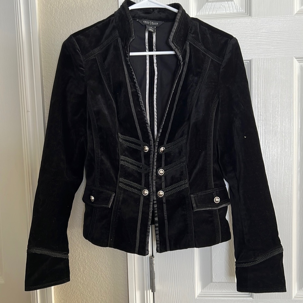 WHBM, size 6, black velvet jacket